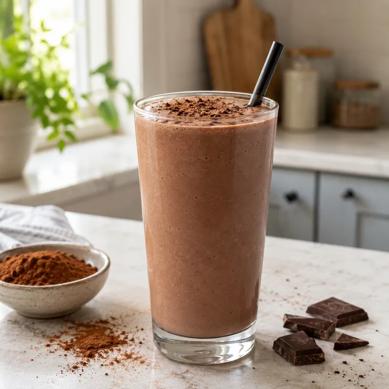 Shake proteico de chocolate
